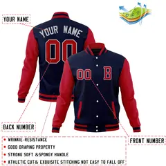 Full-Snap Stitched Varsity Letterman Baseball Jacket 20