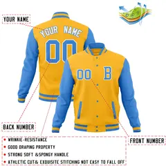Full-Snap Stitched Varsity Letterman Baseball Jacket 36