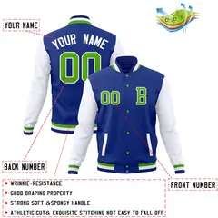 Full-Snap Stitched Varsity Letterman Baseball Jacket 4
