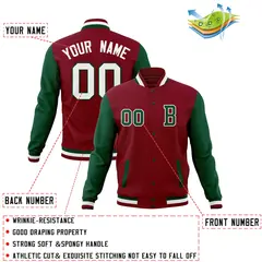 Full-Snap Stitched Varsity Letterman Baseball Jacket 44