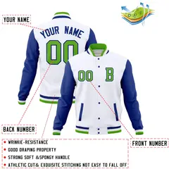 Full-Snap Stitched Varsity Letterman Baseball Jacket 76