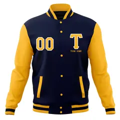 Full-Snap Stitched Varsity Letterman Baseball Jacket Coats 13
