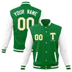 Full-Snap Stitched Varsity Letterman Baseball Jacket Coats 17