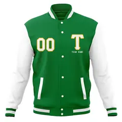 Full-Snap Stitched Varsity Letterman Baseball Jacket Coats 21