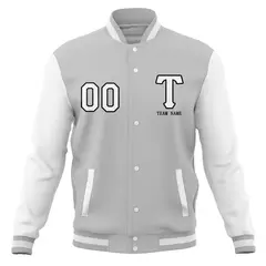 Full-Snap Stitched Varsity Letterman Baseball Jacket Coats 37