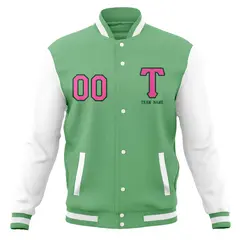 Full-Snap Stitched Varsity Letterman Baseball Jacket Coats 53