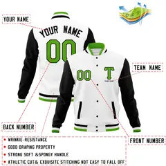 Full-Snap Stitched Varsity Letterman Baseball Jacket Coats 76