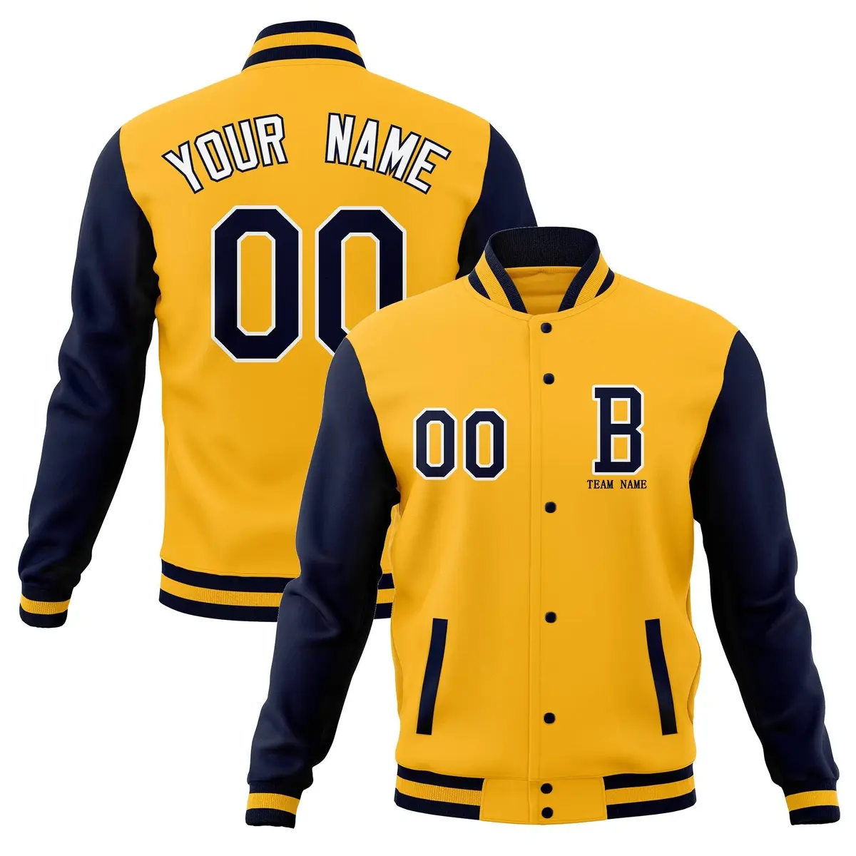 Full-Snap Stitched Varsity Letterman Jacket
