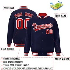 Full-Snap Varsity Baseball Jacket for Adults and Youth 32