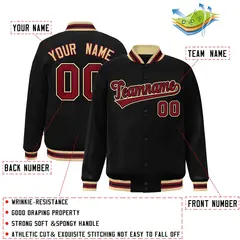Full-Snap Varsity Baseball Jacket for Adults and Youth 4