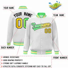 Full-Snap Varsity Baseball Jacket for Adults and Youth 67