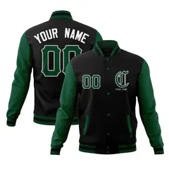 Full-Snap Varsity Bomber Baseball Jacket 1