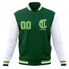 Full-Snap Varsity Bomber Baseball Jacket 21
