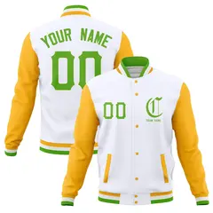 Full-Snap Varsity Bomber Baseball Jacket 25