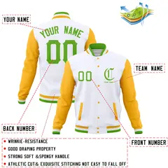 Full-Snap Varsity Bomber Baseball Jacket 28