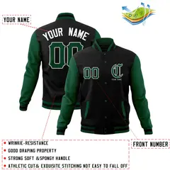 Full-Snap Varsity Bomber Baseball Jacket 4