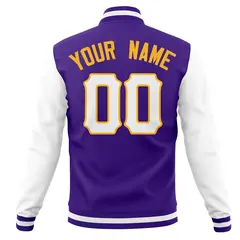 Full-Snap Varsity Bomber Baseball Jacket 46