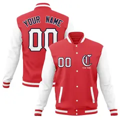 Full-Snap Varsity Bomber Baseball Jacket 49