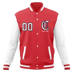 Full-Snap Varsity Bomber Baseball Jacket 53