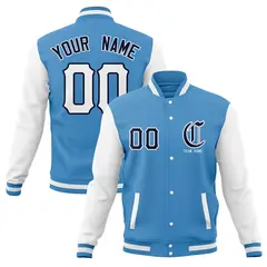Full-Snap Varsity Bomber Baseball Jacket 57