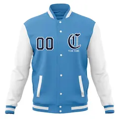 Full-Snap Varsity Bomber Baseball Jacket 61