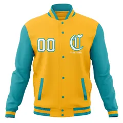 Full-Snap Varsity Bomber Baseball Jacket 69