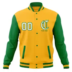 Full-Snap Varsity Bomber Baseball Jacket 77