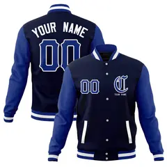 Full-Snap Varsity Bomber Baseball Jacket 9