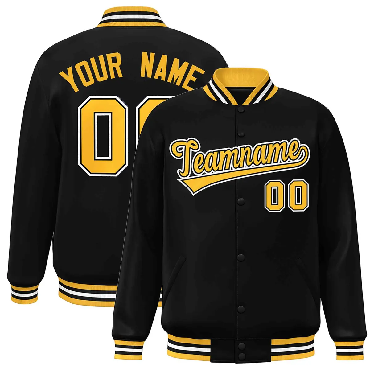 Full-Snap Varsity Letterman Baseball Jacket