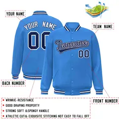 Full-Snap Varsity Letterman Baseball Jacket 18