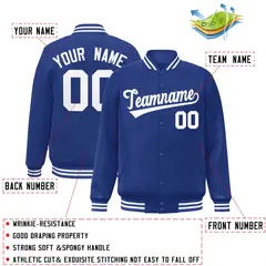 Full-Snap Varsity Letterman Baseball Jacket 25
