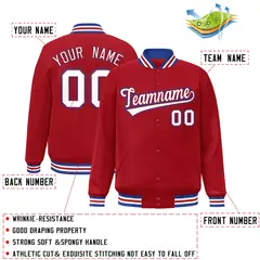 Full-Snap Varsity Letterman Baseball Jacket 53