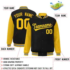 Full-Snap Varsity Letterman Baseball Jacket 47
