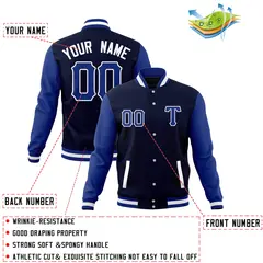 Full-Snap Varsity Letterman Baseball Jacket 12