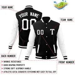 Full-Snap Varsity Letterman Baseball Jacket 2