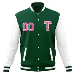 Full-Snap Varsity Letterman Baseball Jacket 21