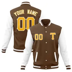 Full-Snap Varsity Letterman Baseball Jacket 25