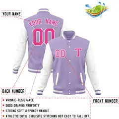 Full-Snap Varsity Letterman Baseball Jacket 44