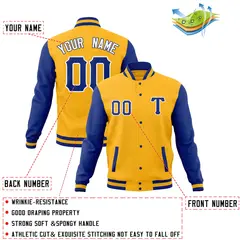 Full-Snap Varsity Letterman Baseball Jacket 61