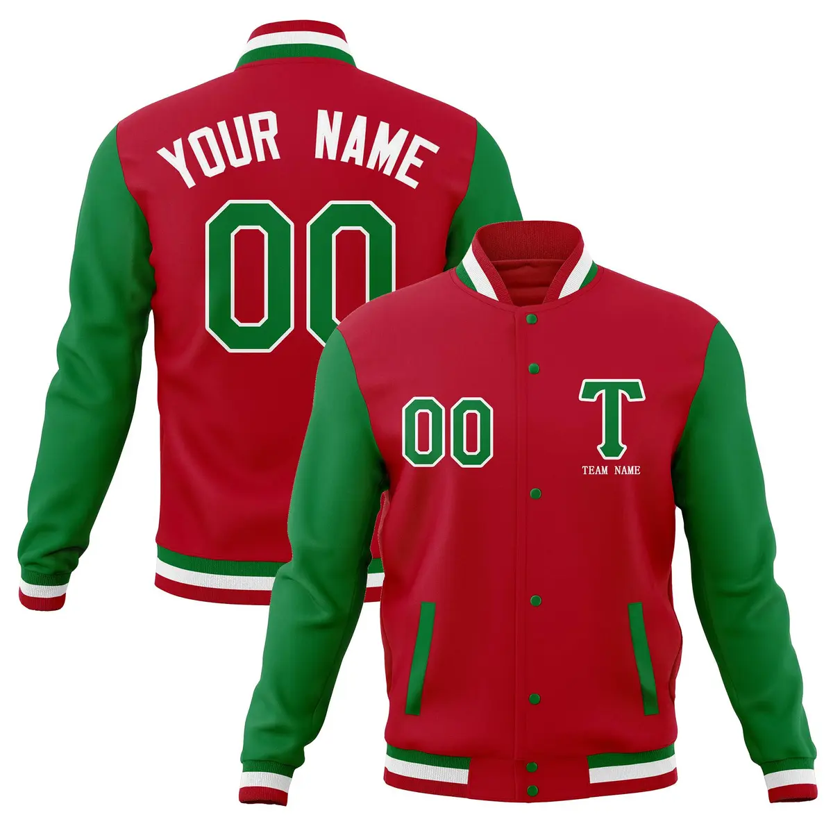 Full-Snap Varsity Letterman Baseball Jacket