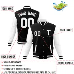 Full-Snap Varsity Letterman Baseball Jacket 12