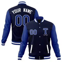 Full-Snap Varsity Letterman Baseball Jacket 17
