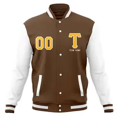 Full-Snap Varsity Letterman Baseball Jacket 37