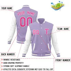 Full-Snap Varsity Letterman Baseball Jacket 44