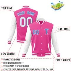 Full-Snap Varsity Letterman Baseball Jacket 52