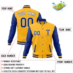 Full-Snap Varsity Letterman Baseball Jacket 60