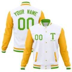 Full-Snap Varsity Letterman Baseball Jacket 73