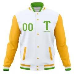 Full-Snap Varsity Letterman Baseball Jacket 77