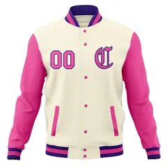 Full-Snap Varsity Letterman Baseball Jacket 13