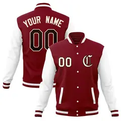 Full-Snap Varsity Letterman Baseball Jacket 25